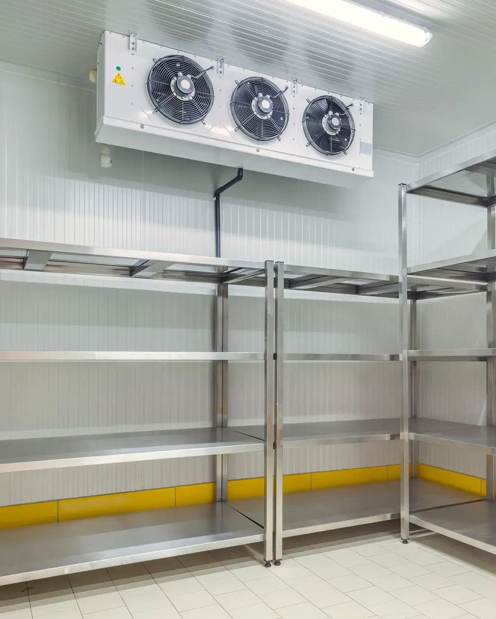 a warehouse refrigeration system designed to maintain optimal temperatures for preserving goods in large-scale storage facilities